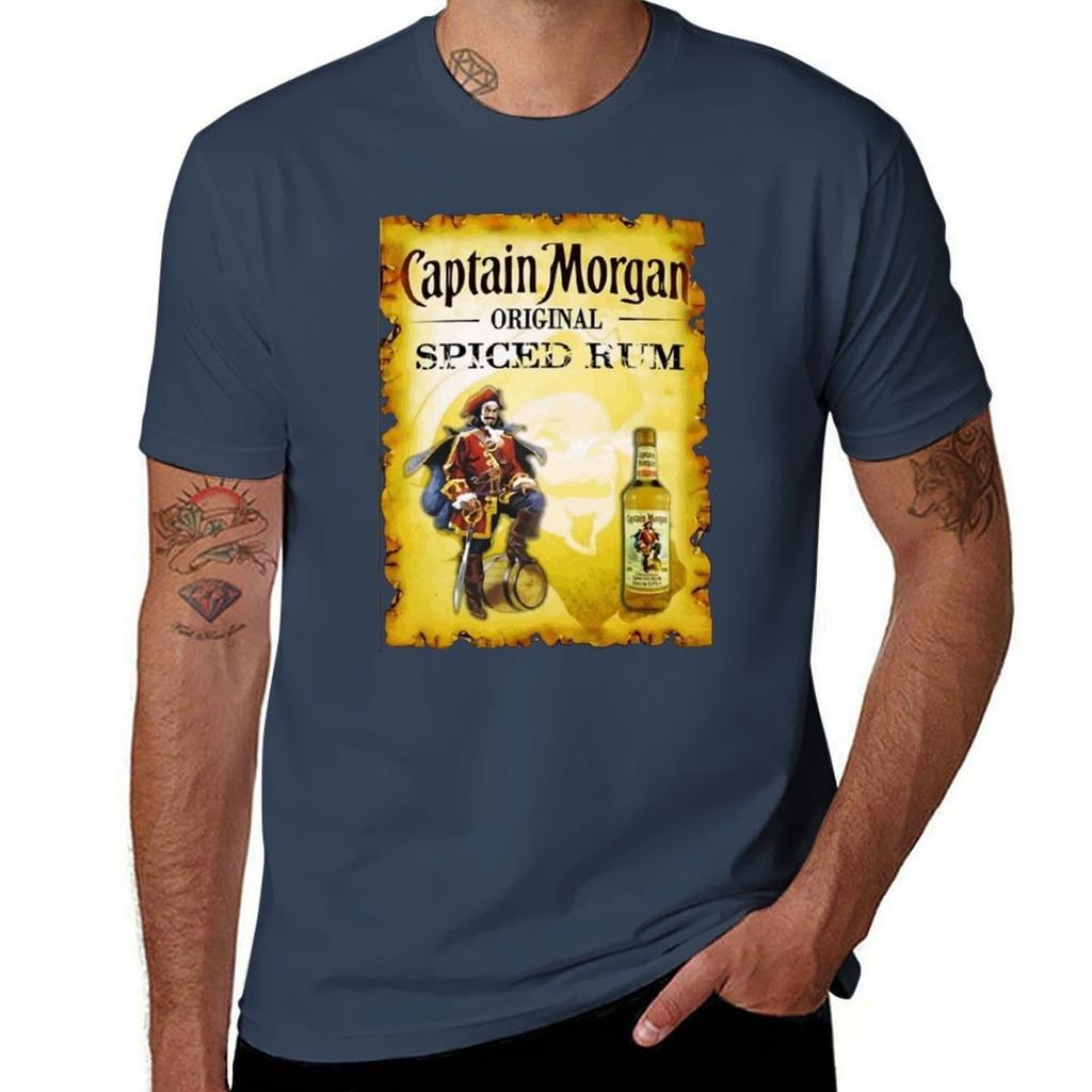 Captain Morgan T-Shirt Weiches Leichtes Baumwoll-T-Shirt