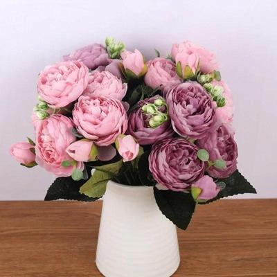 Künstliche Blume Hochzeitsfotografie Requisiten Nordische Heimdekoration 30cm Gefälschte Persische Rose Ästhetische Feengarten-Accessoires