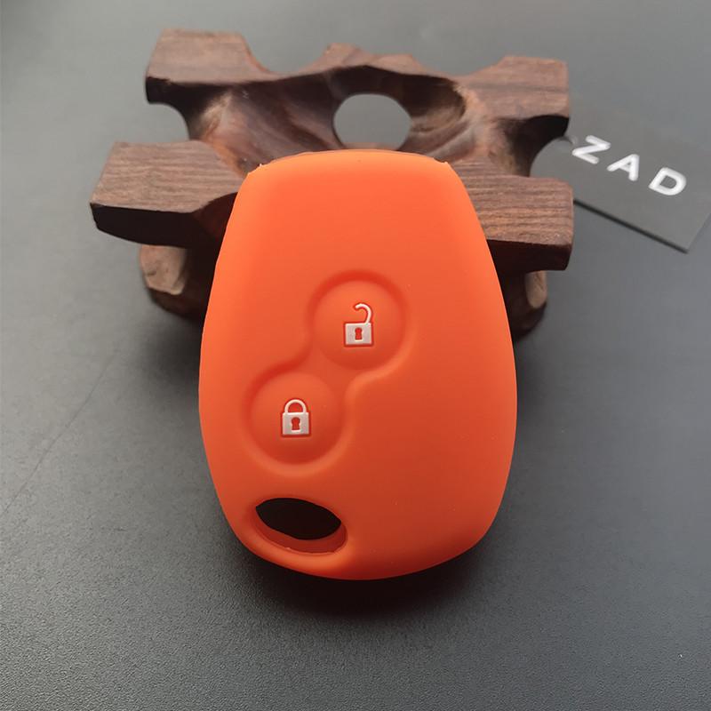 ZAD Siliconen Autosleutelhoesje Voor renault 2 knoppen Kangoo DACIA Scenic Megane Sandero Captur Twingo Modus afstandsbediening sleutelhoes