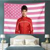 Charles Leclerc Rosa Amerikanische Flagge Wandteppich F1 Rennfahrer Porträt Wandbehang Ventilator Schlafzimmer Dekoration Geschenk