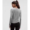 Lululemon Swiftly Wool Long Sleeve Shirt  Waist Length Slate White