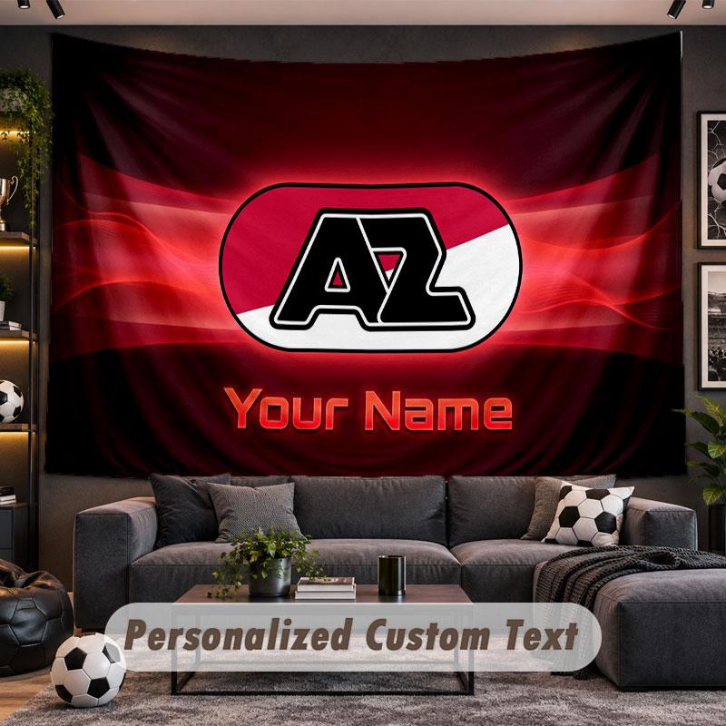 Wall Hanging Tapestry Custom NameAZ Alkmaar Pattern Personalized Printed Fabric Wall Decor