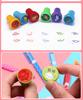 10pcs Children Stamp Baby Toys Smiley Face Seal Assorted Self-ink Stamps Scrapbooking DIY Toys Children Toy Seal Stamps for Kids