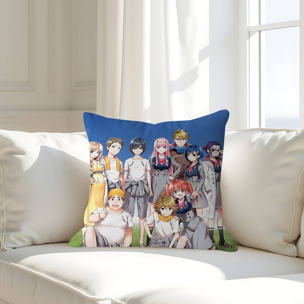 D-DARLING In The F-FRANXX Pillow Case Removable Washable Cushion Cover – All-Season Soft Linen