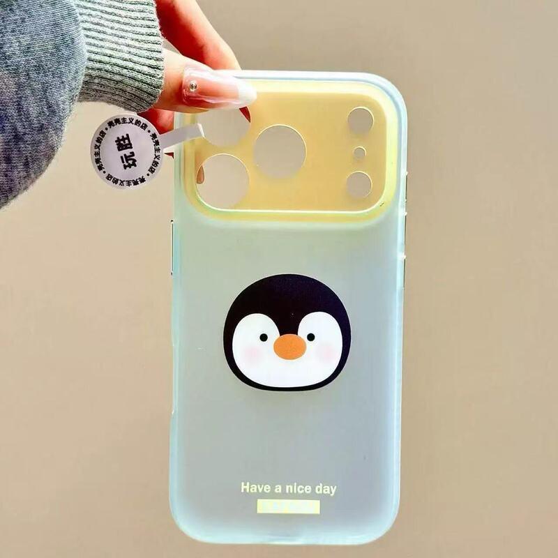 Matte Acrylic Animal Print Phone Case IPhone 17 Pro Max 16 15 With Metal Buttons Anti-Slip Drop Protection