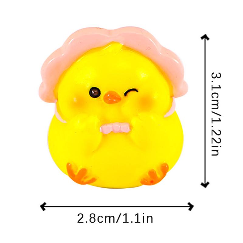 

Мультяшный маленький толстый цыпленок Мини-украшение Фигурка животного Микропейзаж Кукольный домик Миниатюрная игрушечная машинка Орнамент as the picture