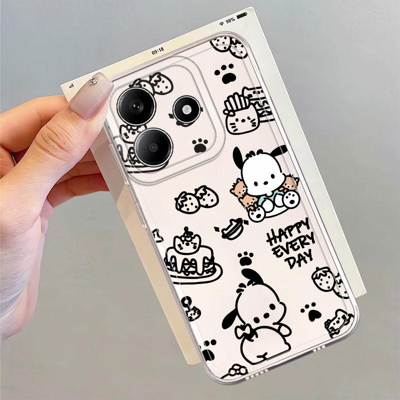 Sanrio Pochacco Case for Xiaomi Redmi Note 14 Pro Plus Note 13 A4 12 10S 11S 11 14C 9 10 12S 13C Soft Phone Cover