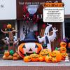 Large Halloween Pumpkin Lantern with Ghost and Spider Décor