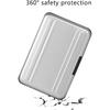 Aluminum Shock Resistant Carrying Box Memory Card Storage Case Holder 8 Slots for SD SDHC MMC Micro SD TF Cards Silver