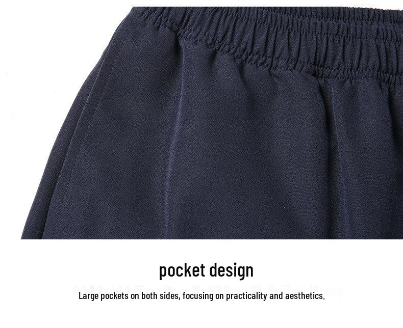 Herren Sommer Eis Seide Strickjacke & Hemd Set - Kurzärmelig, Zweiteilig mit mehreren Taschen für Mittelalte & Ältere.