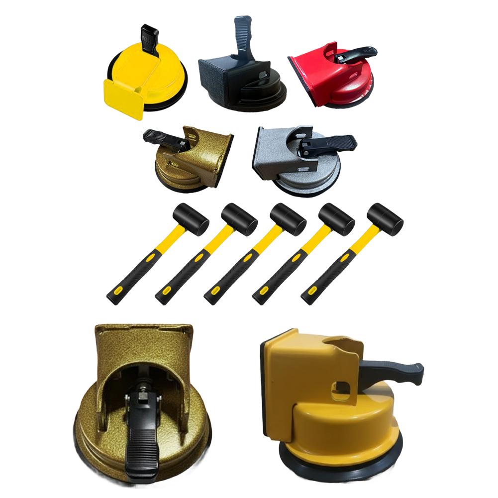 Professional Style Glass Suction Cup Lifter and Rubber Hammer for Floor Gap Repair and Moving Heavy Glass Panels