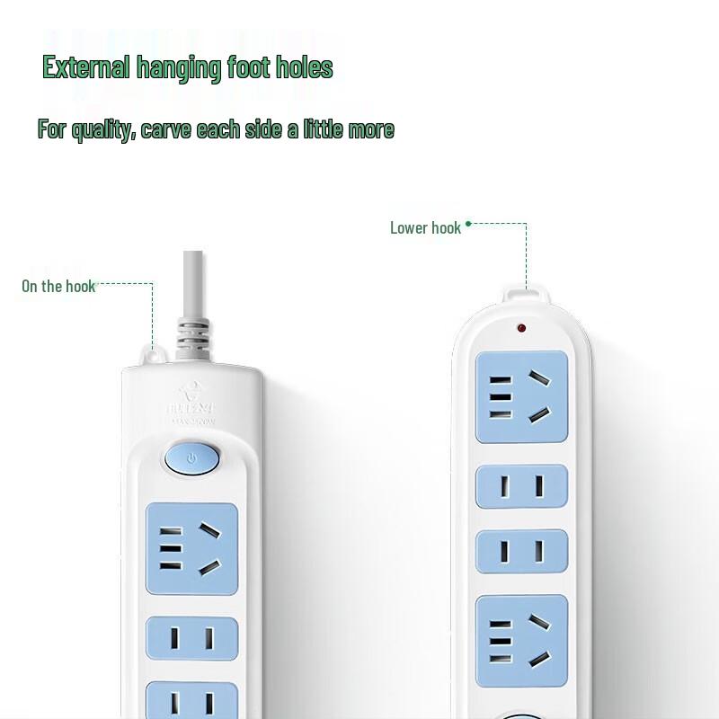 BULL 4-Outlet 1.8m Power Strip with Master Switch and Child Safety CN Plug (adapter Included)