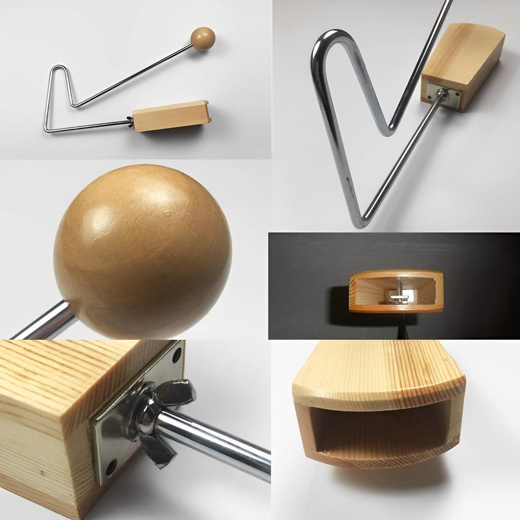MIMIA Vibraslap Hamburger Steak Entertainment Wooden Percussion Instrument Sound Effects Vibration Sound Theater