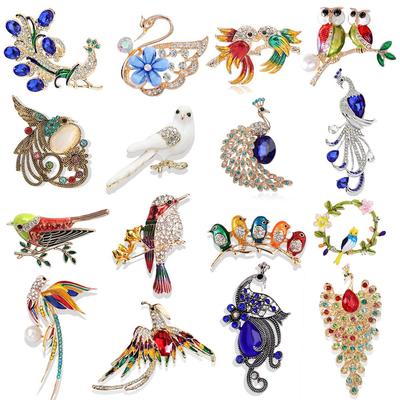 Phönix Pfau Eule Brosche: Eleganter Damen-Korsagen-Anstecker