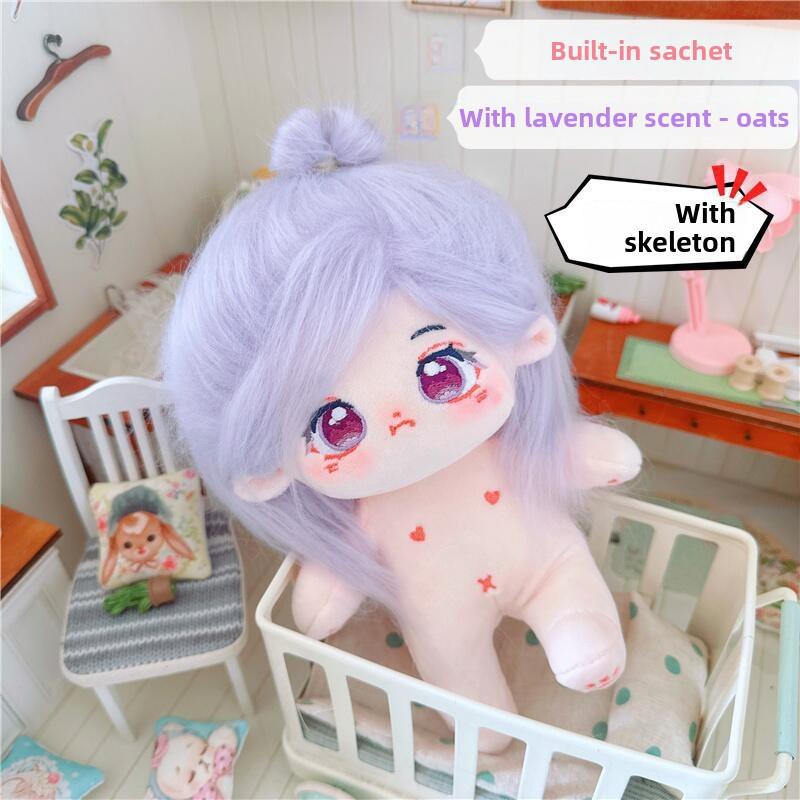 20cm Skelett Stern Puppe: Lockige Langhaarige Humanoide Baumwollpuppe