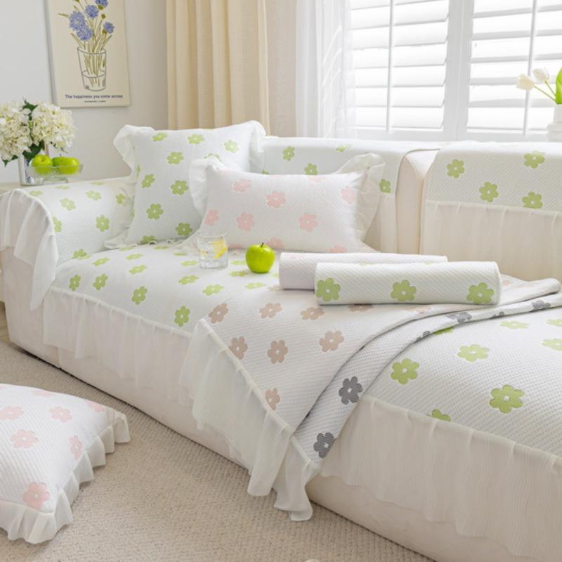 Ice Silk Sofa Cushion Summer Mat Cushion Anti-slip New Style Cool Small Fresh Summer Sofa Cushion