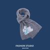 Knitted wool season cold-proof versatile warm comfortable neck protection scarf bow jacquard personalized rabbit scarf