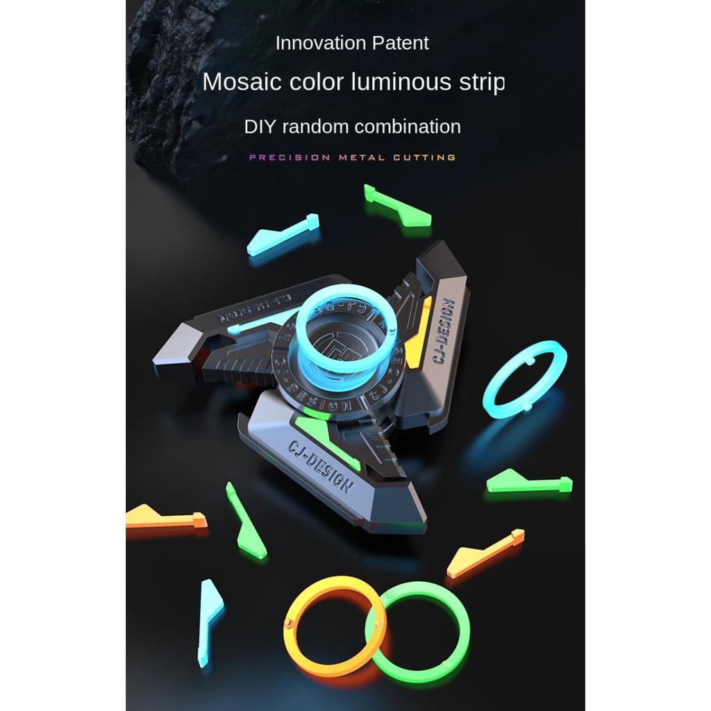 Hand Spinner Metal Gyro DIY Luminos Adulți Antistres Smart Fidget Jucărie de Birou cu Deschizător de Sticle WHIRL WIND