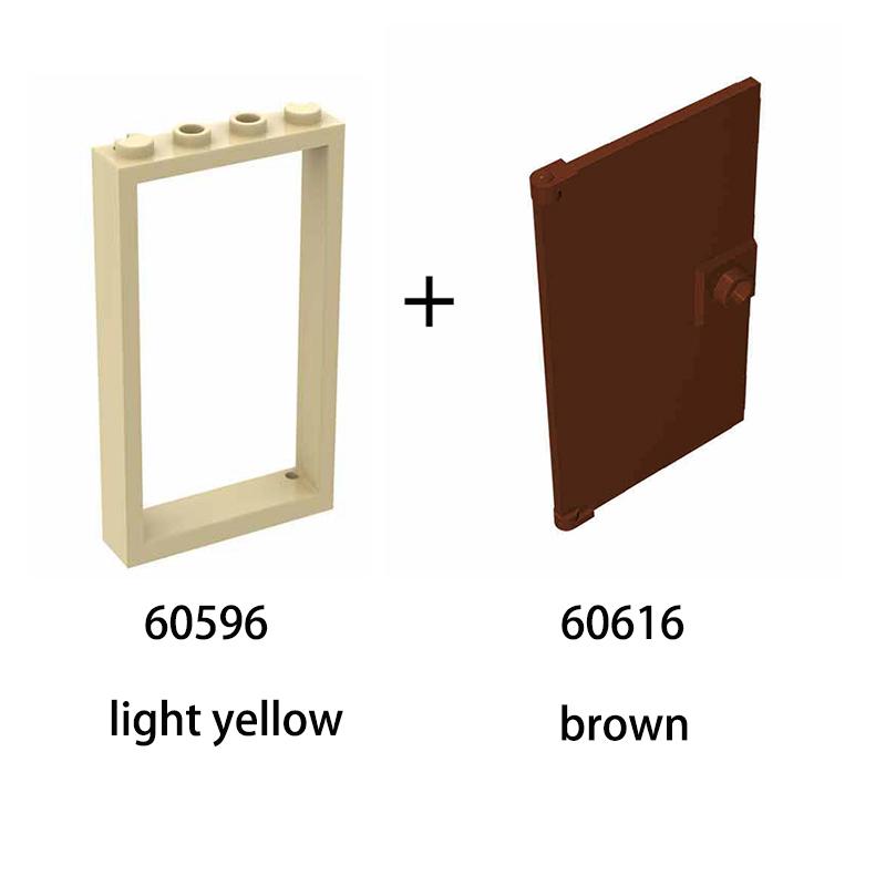 10pcs1x4x6 Door Frame Smart Window Compatible with 60596 60616 MOC Parts, Building Block Model Accessories, Children's Toys