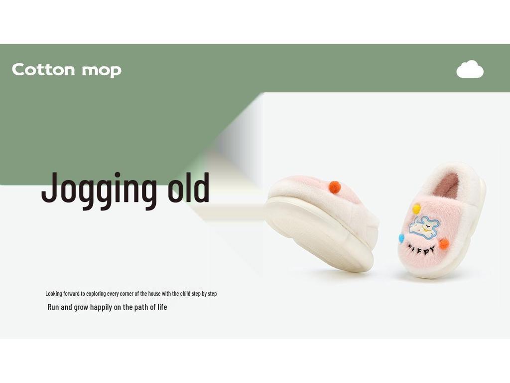 2025 Neue Warme Indoor Cartoon Flauschige Baumwoll Hausschuhe für Mittelgroße und Ältere Kinder, Jungen & Mädchen