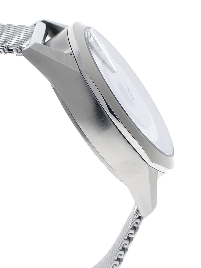 Millimetro IV MLIV000SSWH Trifoglio Italia MILLIMETRO IV 4th Generation Automatic Watch Rotating Disc White Dial Stainless Steel Mesh Strap Italian