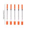 5Pcs 0.3/0.5/1ML Disposable Plastic Veterinary Syringe Orange Cap Sterile Insulin Syringe With Needles For Pet Farm Animal