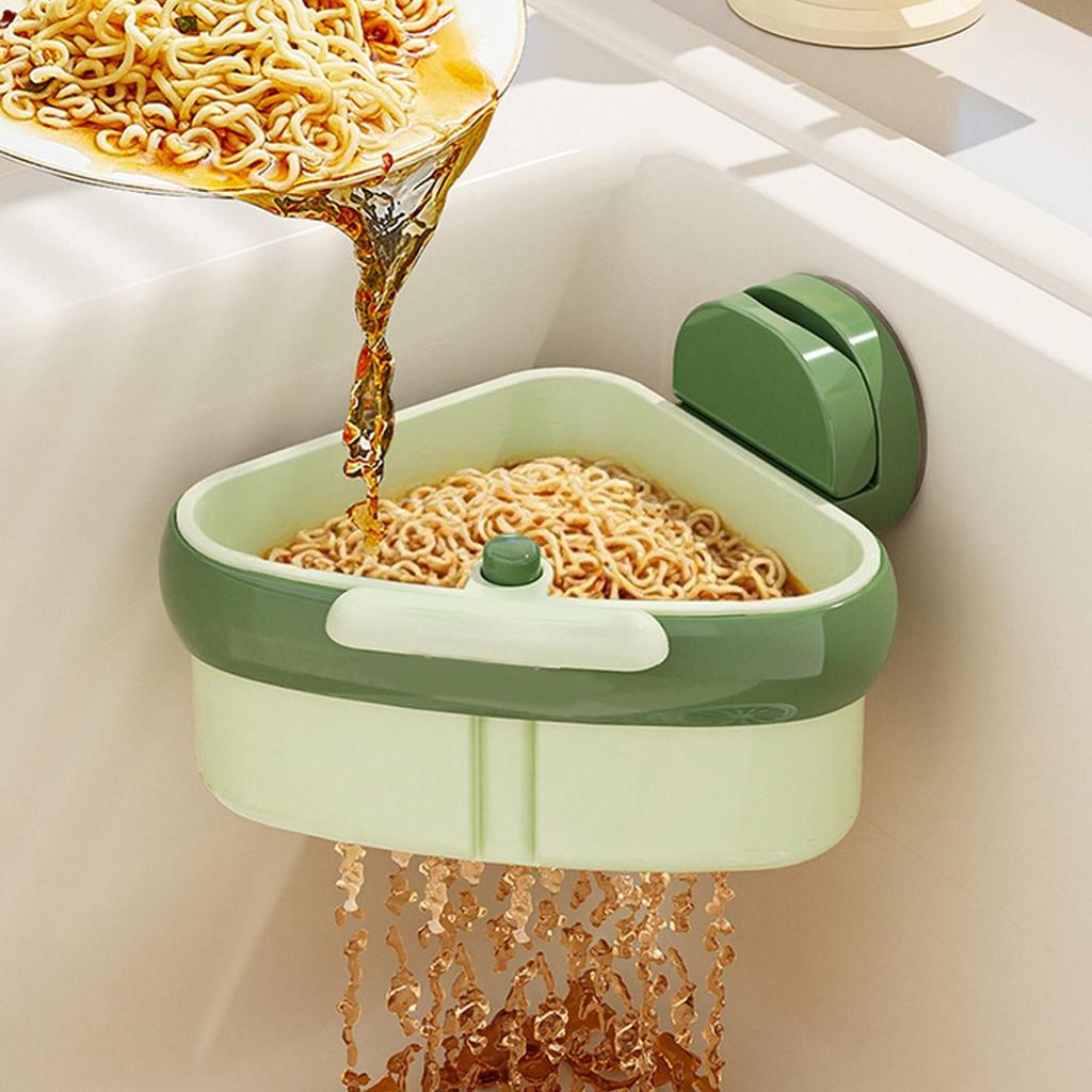 Corner Sink Strainer Suction Cup Sink Strainer Basket for Food Waste Suction Cup Sink Corner Rack Sinks Trash Waste Catcher