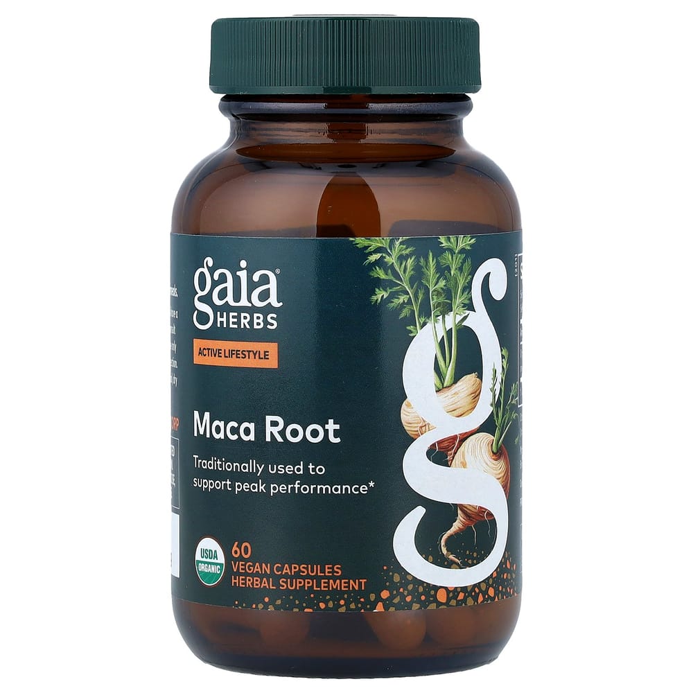 Gaia Herbs Gelatinized Peruvian Maca Root, 60 Vegetarian Capsules