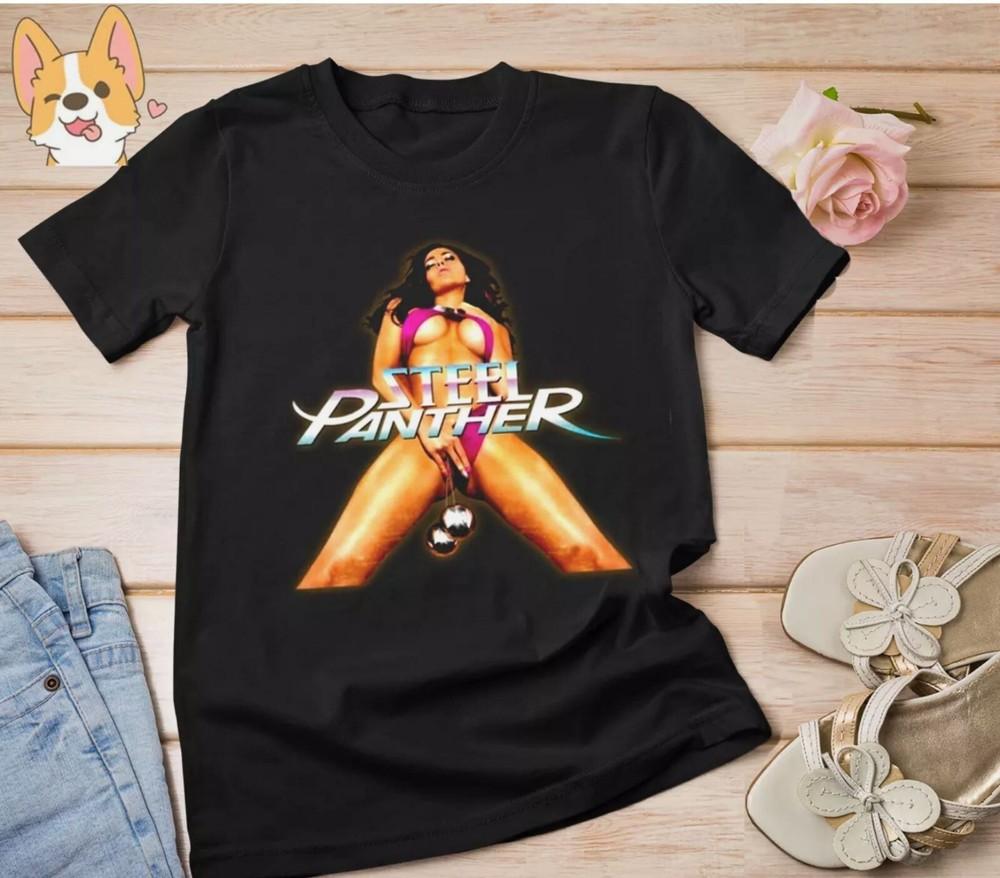 

Группа Steel Panther девушка Черные Мужчины все размеры Подарок Футболка для фанатов 3XL