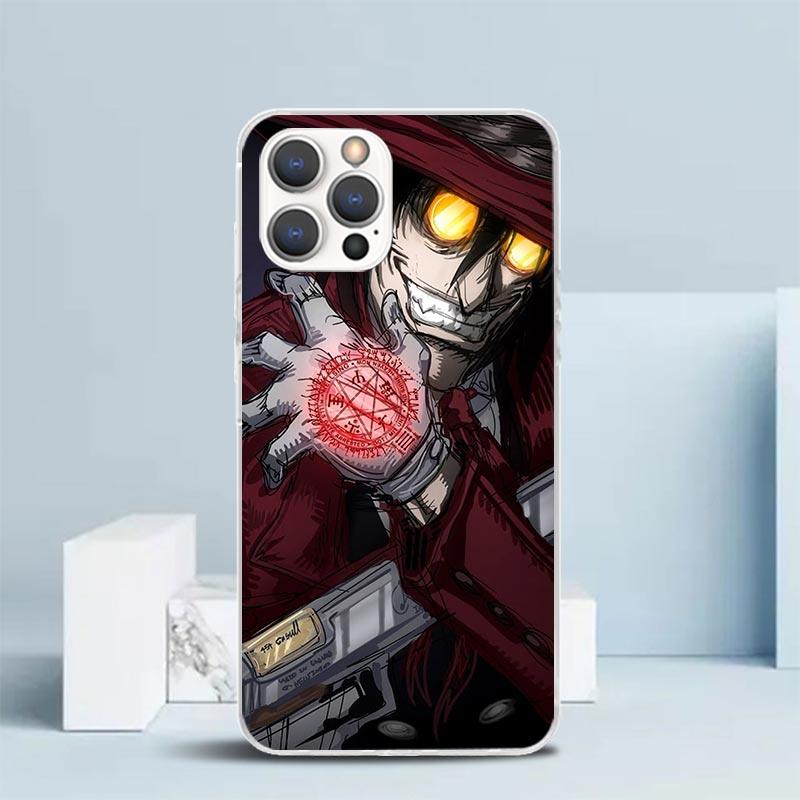 A-Alucard Hellsing Anime Soft Cover for iPhone 16 17 Air 15 14 Pro Max 16E Phone Case 13 Mini 12 11 7 SE 8 Print Pattern Fit Cas