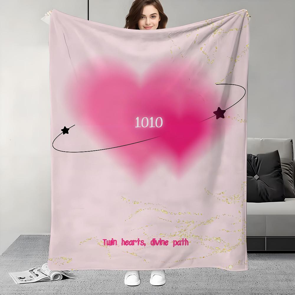 

Pink Angel Number Blanket Design Lightweight For Dorms, Naps, Living Room, Office,Sofa,All-Season 30x40in