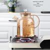 Large Capacity Amber Glass Water Pitcher