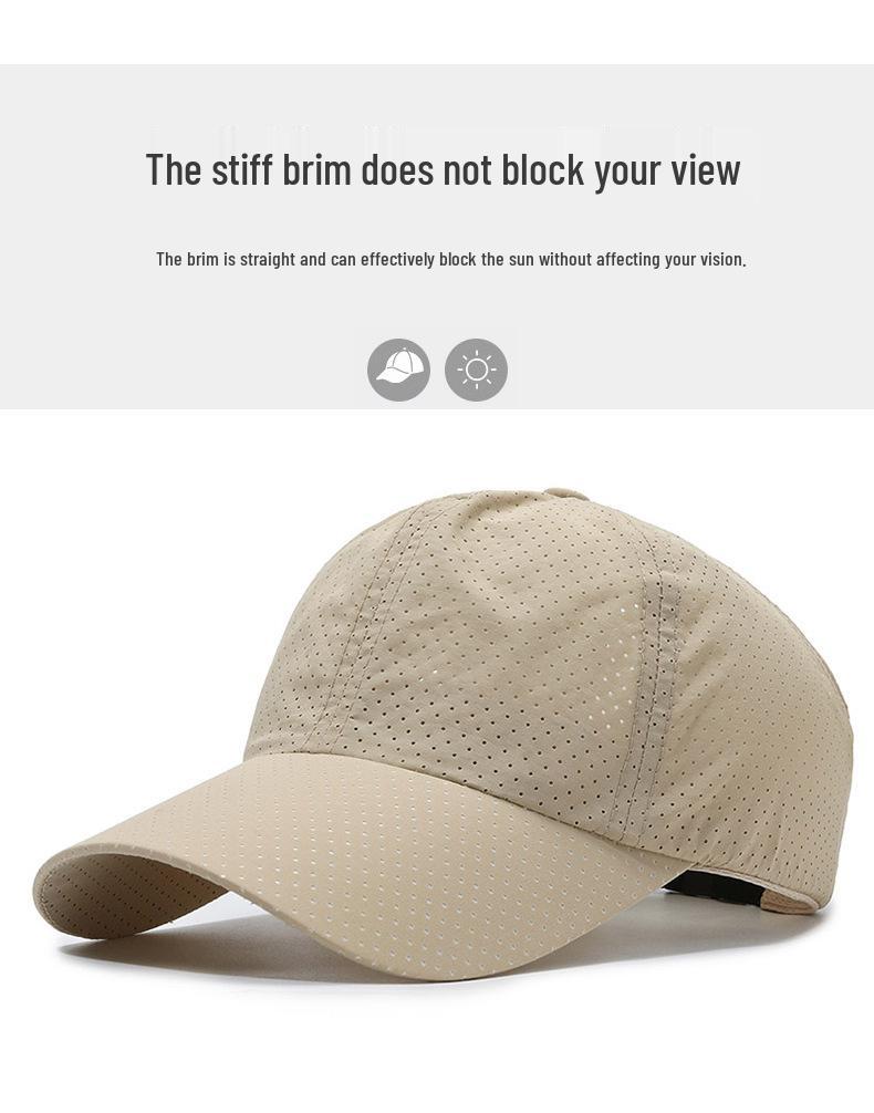 Women's Mesh Sun Hat for Running and Outdoors - Quick-Dry, Breathable, Open Top with Ponytail Design