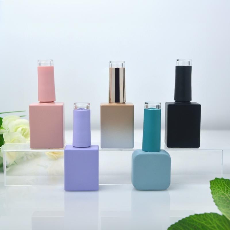 1Pcs Empty Nail Gel Bottles 10Ml 15Ml Colorful Nail Polish Bottles With Brush Beauty Nail Oil Bottle Cosmetic Containers