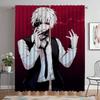 Kitchen Curtains 2 Pieces Tokyo Ghoul Window Curtain for Room 2 Panel Halloween Decoration Partition Home Interior Curtains