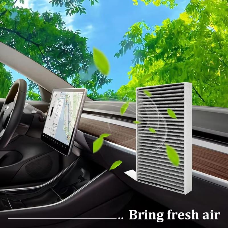 Activated Carbon Air Filter Suitable For Tesla Model 3 Y Cabin Air Filter Cartridge Matching Tool Air Conditioning Cabin Filter