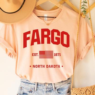 Fargo North Dakota Tee, Fargo North Dakota Shirt, Vintage Midwest Travel Tee, Fargo City Graphic, North Dakota