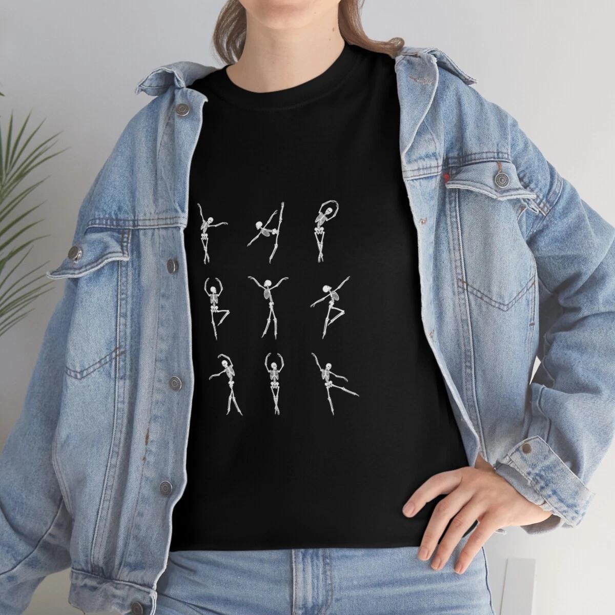 Funny Ballerina T-shirt - Dancing Skeleton Shirt / Ballerina Skeleton T-shirt 2XL