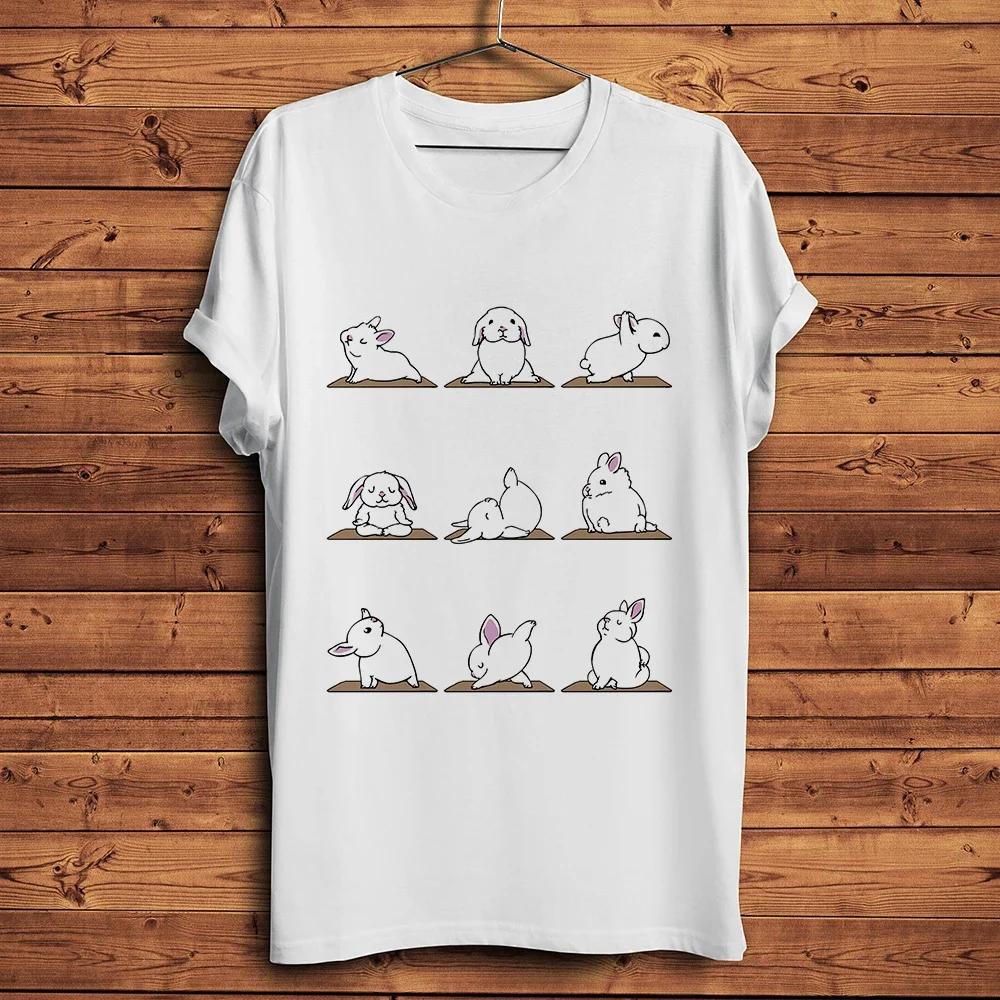 Cat MeowPandaRabbitPug DogSlothUnicornElephantYoga Asana Funny TShirtShort Sleeve Casual TeeUnisex Streetwear TShirt