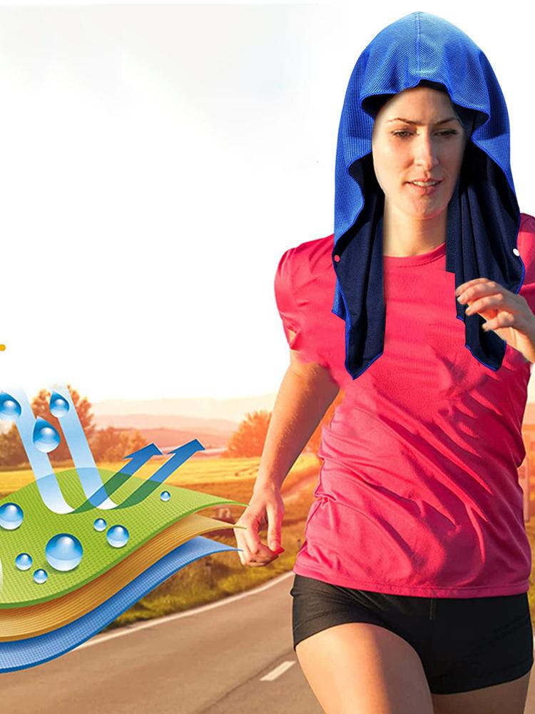 U-Shaped Cooling Hooded Towels Quick Drying Sports Hooded Towels Workout Cooling Towel Quick Dry Sweat Towels for Outdoor Sports