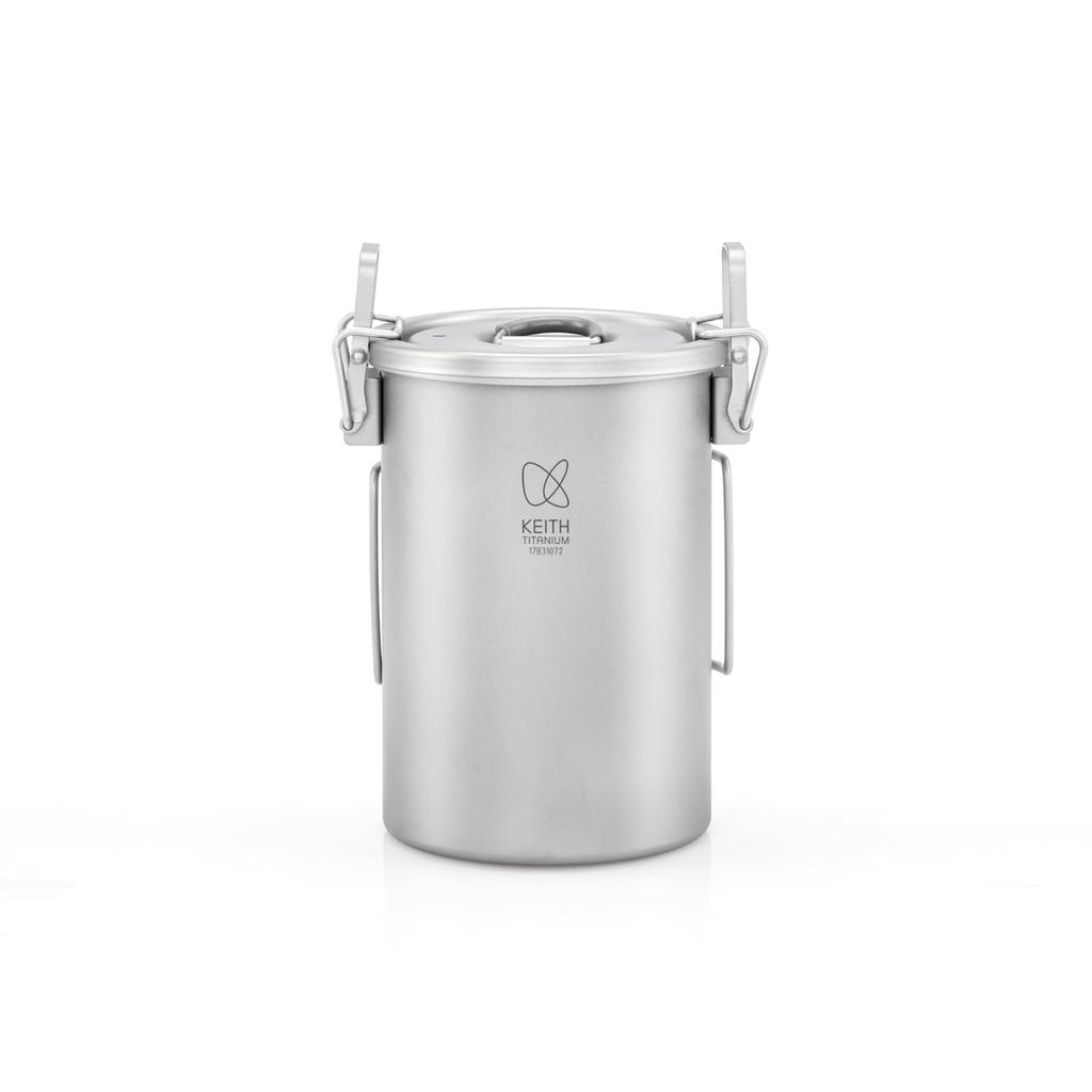KEITH Titanium Camping Cooking Titanium Rice Picnic 900ml Pot, Cooker, Travel, Cookware, (Sliver (KEITH-Ti6300))