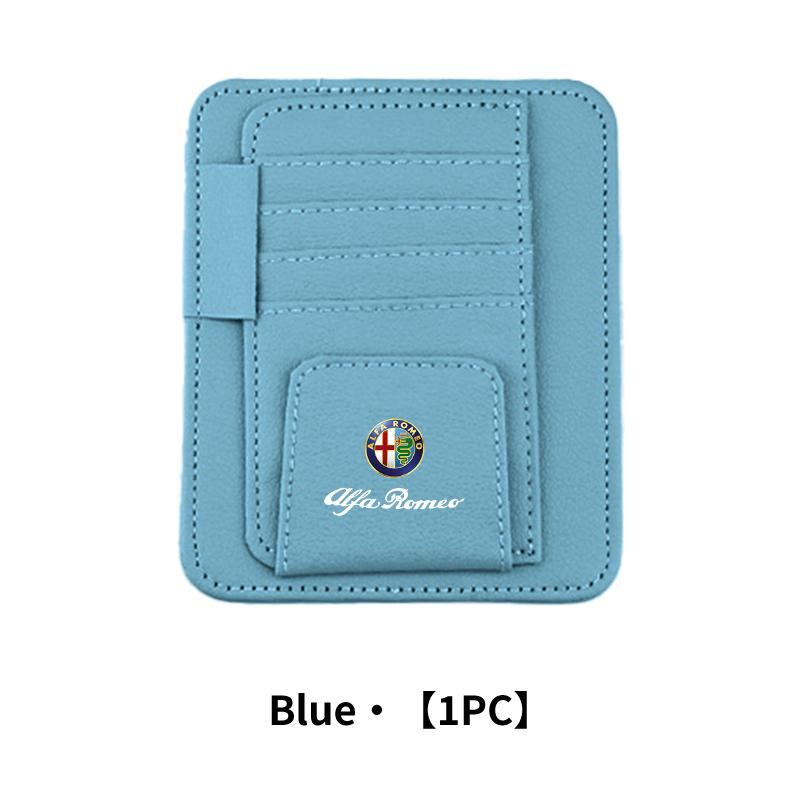Car Sun Visor Card Holder Multi-Slot For Alfa Romeo Giulietta 159 147 156 166 Mito Giulia GT Stelvio Tonale Sjh899