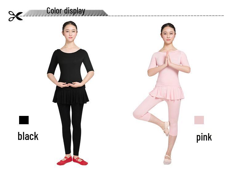 Tanz- & Fitness-Yoga-Kleidung für Mädchen - Gymnastik-Outfit für Kind & Eltern - Frühling bis Herbst