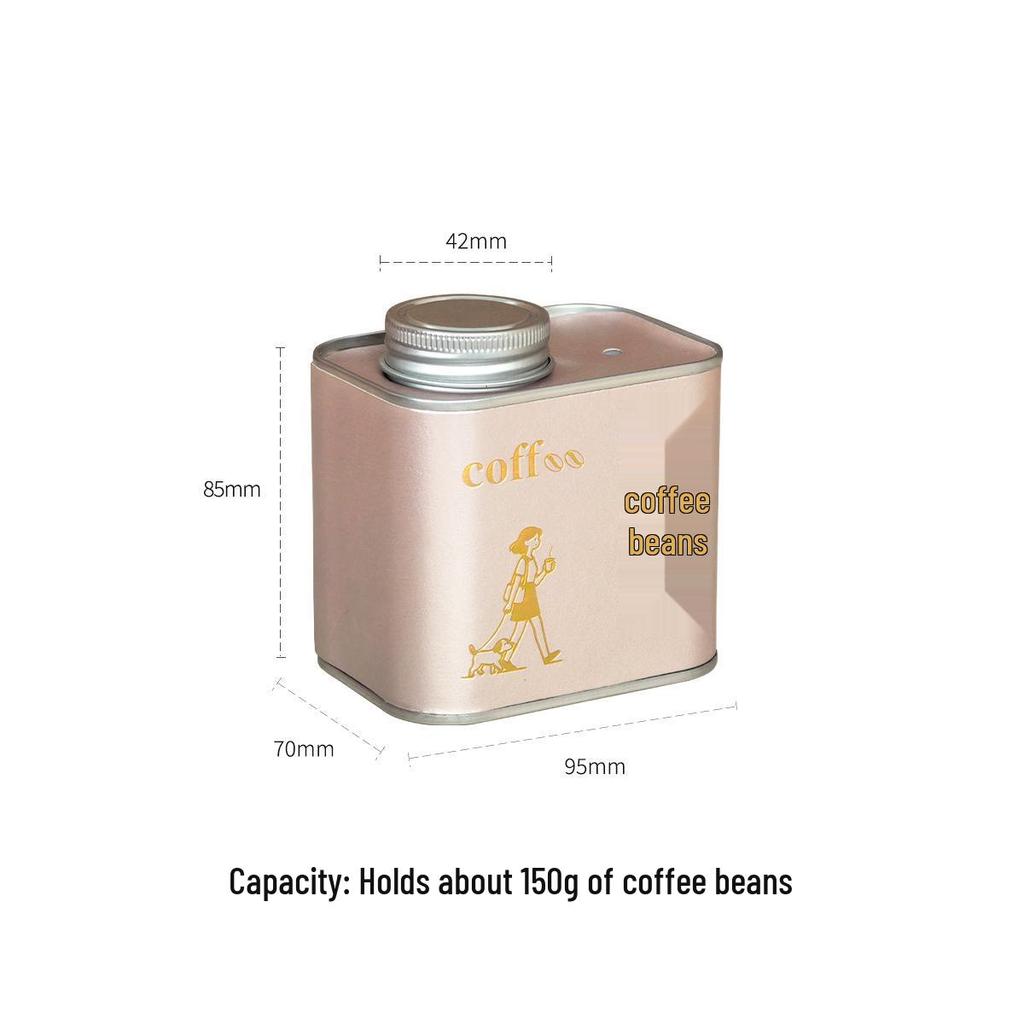 Barattolo Ermetico per Caffè con Valvola Unidirezionale per Chicchi, Noci e Polvere – Latta per Alimenti