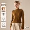Women's Lyocell Silk Wool Blend Half-Neck Warm Top - Autumn/Winter Style