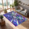 Manchester City Printed Flannel Area Rug Non Slip Soft Polyester Floor Carpet Indoor Decor Mat for Bedroom Living Room Sofa