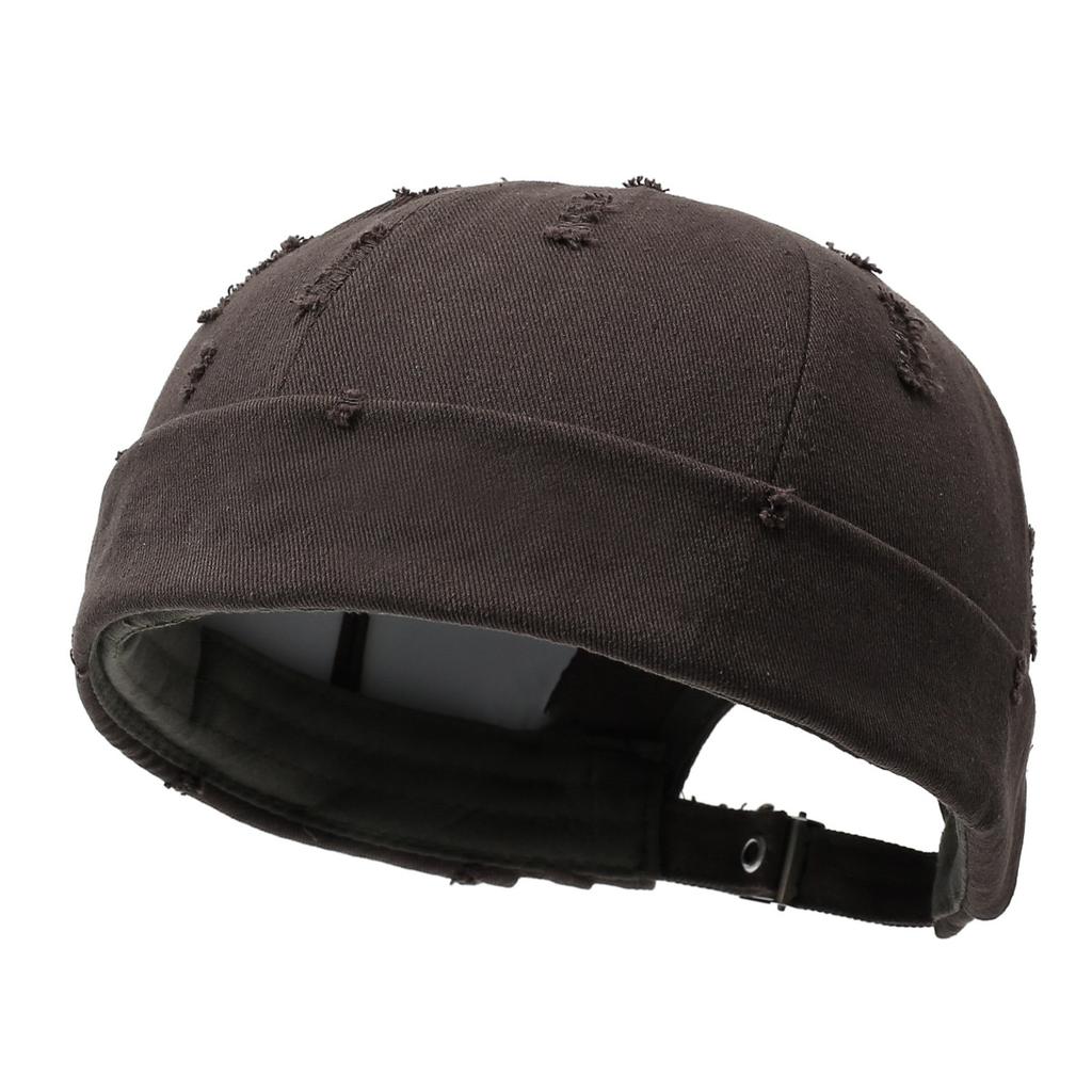 New retro and old ripped landlord hat brimless personalized hip-hop melon hat outdoor casual yuppi hat men's and women's hats