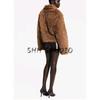 Autumn New Women Clothes Idle Style Loose Faux Fur Christmas Warm Furry Lapel Outerwear 1252029