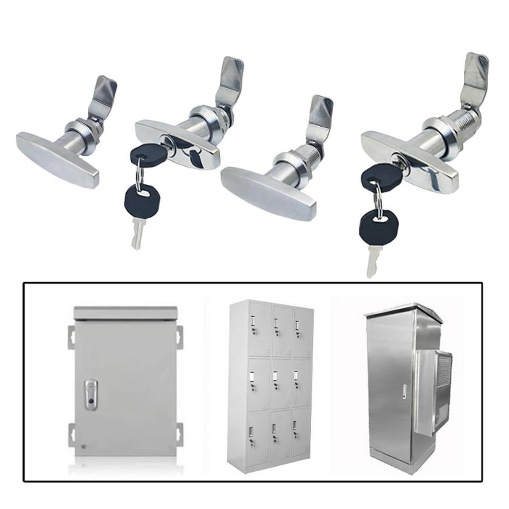 T Handle Door Lock Latch Stainless Steel Multifunctional Easily Install for Cabinet Drawer Replacement Accessories
