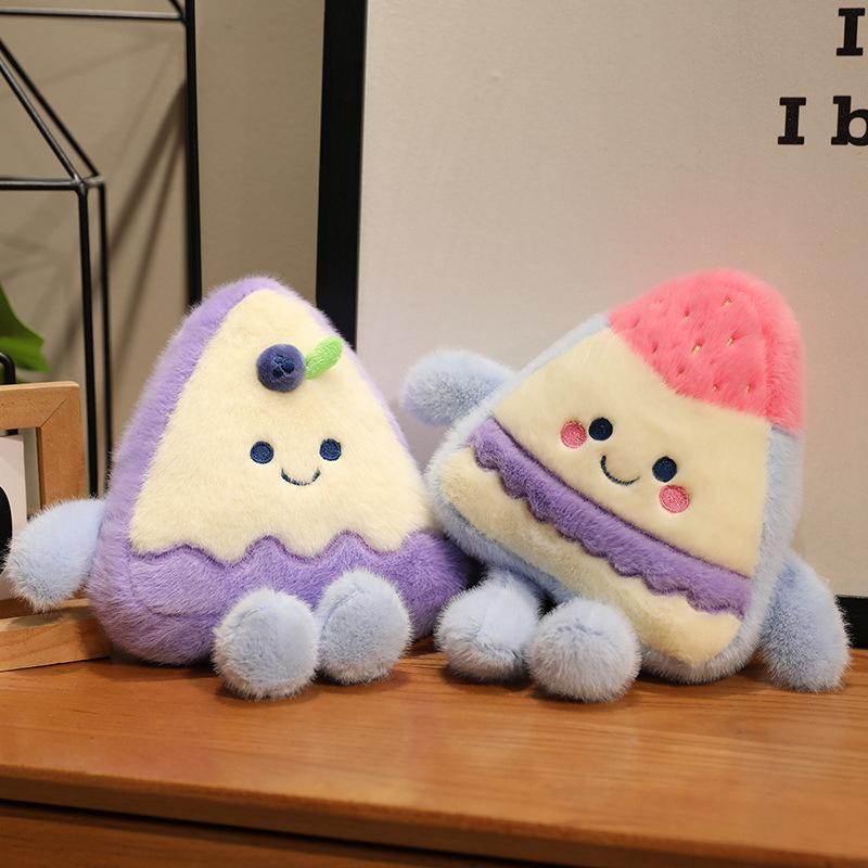Plush Dessert Doll: Strawberry, Grape & Mango Cake Toy - Perfect Birthday Gift